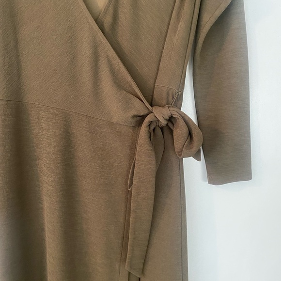 Banana Republic Olive Green Wrap Dress - Size Small - Picture 3 of 5